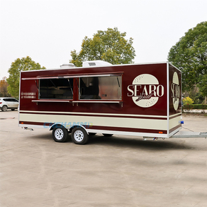 Carretto Mobile per Street Food, Mini Chiosco per Hot Dog e Gelati, Rimorchio per Fast Food Completamente Attrezzato, Food Truck Compatto - Product Image 5