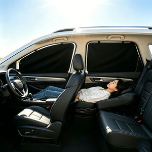 Pare-soleil magnétique pour voiture MESOROCK, pare-soleil magnétique pour fenêtres de voiture, rideau pare-soleil pour fenêtres latérales de voiture, installation facile, protection UV - Product Image 4