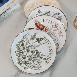 Nuevo producto, plato de cena de porcelana de hueso de lujo europeo y juego de cena de porcelana - Product Image 4