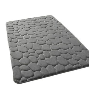 Cangming Bath Mat Coral Fleece <b>Pebble</b> Embossed Thickened Absorbent Floor Mat For Bathroom - Product Image 5