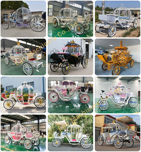 Wedding Horse Carriage Luxury Classical Pumpkin Horse Wagon Luxury Wedding Carriage Special Transport Electric Horse Carriage - Product Image 6