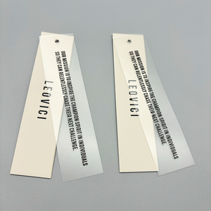 Custom luxury printed brand logo <b>tags</b> for apparel, featuring logo printing with customizable colors and sizes - Product Image 1
