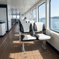 Sièges de bateau durables Allshine Marine, sièges pliants multi-personnes avec structure en aluminium et accessoires inclus