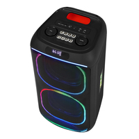 듀얼 8 ''우퍼 양방향 40W 강력한 모바일 휴대용 뮤직 파이터 블루투스 무선 TWS 광산 스피커 삼성 전화