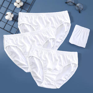 女性用プラスサイズの女性用下着白100% コットンパンティー快適で通気性 - Product Image 2