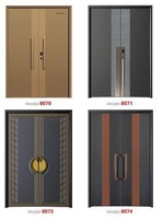 Porte d'entrée de villa de luxe en alliage de zinc, style européen, antivol, porte d'entrée principale extérieure