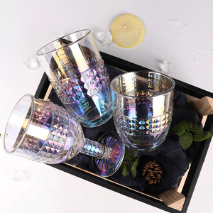 <span class=keywords><strong>Verre</strong></span> à vin sans pied en <span class=keywords><strong>verre</strong></span> trempé transparent réutilisable, prix d'usine en Chine, bordure dorée <span class=keywords><strong>rose</strong></span>, incassable, 301-400 ml - Product Image 6