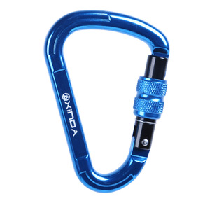 Xinda D Type Carabiner Aluminum Alloy Blue Quick Release Mountaineering Climbing <b>Equipment</b> - Product Image 1