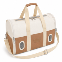 Sac de transport pour animaux de compagnie grande capacité, extérieur, en tissu imperméable, fermeture éclair fluide, poches de rangement, souple