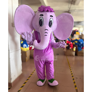 Costume de mascotte d'éléphant personnalisé pour adultes unisexe sur le thème des animaux (gorille, lion, zèbre, girafe, rhinocéros, hippopotame) pour fête, défilé, carnaval, OEM - Product Image 2