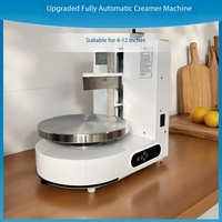 Machine à glacer les gâteaux d'anniversaire entièrement automatique, lisseur de crème à bord droit, équipement de boulangerie pour le recouvrement de miettes de gâteau, idéal pour les pâtissiers paresseux