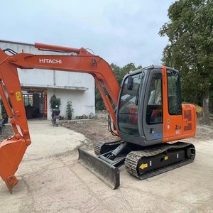 Excavatrice d'occasion de 6 tonnes, Hitachi ZX60, mini-excavatrice hydraulique sur chenilles, d'occasion, d'origine japonaise, en bon état pour le creusement - Product Image 1