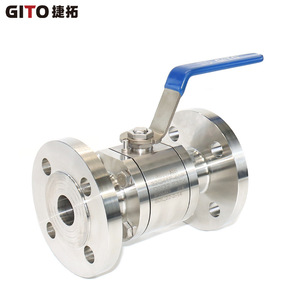 Vanne à boisseau sphérique manuelle à brides DN32, trois pièces, en acier inoxydable forgé, haute pression, qualité BA, pour eau et gaz - Product Image 1