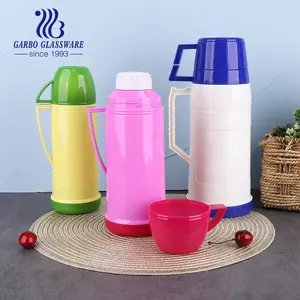 Bottiglie termiche per thermos foderate in vetro popolari logo personalizzato thermos per boccette sottovuoto in vetro colorato con coperchi per uso domestico