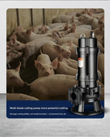 Pompe à eaux usées submersible GNWQ avec lame de coupe en alliage dur, anti-colmatage, pour fosse septique, eaux usées agricoles, 1,5 CV, livraison rapide