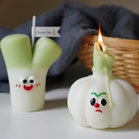 Bougie parfumée artisanale en cire de soja, en forme de légumes fantaisie, mignonne, pour souvenirs, cadeaux, fêtes d'anniversaire, décoration d'intérieur, bougie aromatique