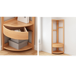 <span class=keywords><strong>Appendiabiti</strong></span> angolare in bambù all'ingrosso con cassetto portaoggetti, stand <span class=keywords><strong>appendiabiti</strong></span> autoportante con ripiano per camera da letto - Product Image 5