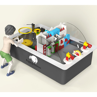 Équipement de terrain de jeu intérieur inspiré du feu pour enfants Jeux de table à eau douce Centre de divertissement d'escalade en plastique Centres commerciaux