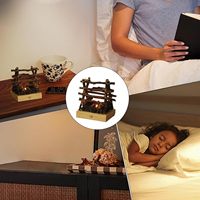 Feu lampe feu-lampe faux 3d Led feu de camp veilleuse contrôle tactile petite électrique fausse cheminée bûches veilleuses pour noël