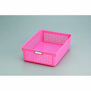 Cesto portaoggetti orizzontale nome Inomata B5 in colore rosa - Product Image 1