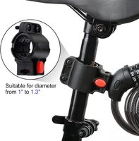 Nouveau cadenas antivol pour vélo à code à 5 chiffres, câble en acier pour vélo, moto, avec support de cadenas