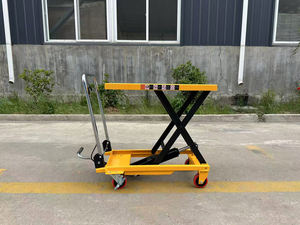 Chariot de plate-forme élévatrice à ciseaux en acier portable d'une capacité de 330 lb Chariot élévateur à main à quatre roues Chariot de <span class=keywords><strong>table</strong></span> élévatrice personnalisable OEM - Product Image 5