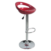 Tabourets de bar en plastique pour chaise haute de mode moderne tabourets de bar en plastique pour la cuisine à hauteur réglable base chromée