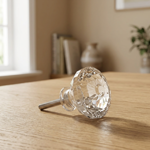 Modern Durable Clear <b>Crystal</b> Glass Cabinet <b>Knob</b> Fine Cut Drawer Pull Door Handle for Kitchen Cupboard Dresser Furniture - Product Image 3