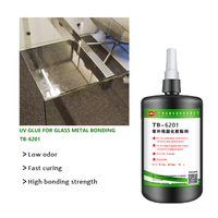 Colle UV acrylique à séchage rapide pour verre et métal, haute résistance d'adhérence, faible odeur, résine UV pour meubles en verre