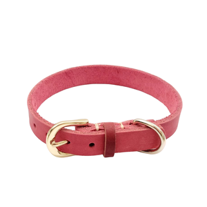 Robustes Verstellbares Hundehalsband - Distressed Vollnarbenleder, Hochbelastbare Zinklegierung-Hardware, Vintage Workwear-Stil - Product Image 4