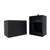 Boîtes coulissantes en carton pour emballages de tasses à café, avec revêtement UV noir mat personnalisé, matériaux recyclés