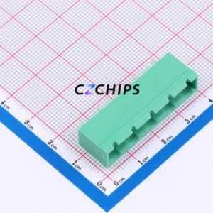 MX2EDGVC-7.62-05P-GN01-Cu-A Plug-in Terminal Block Through hole,P=7.62mm Board-to-Board / Socket - Closed 1x5P 7.62mm Green - Product Image 1