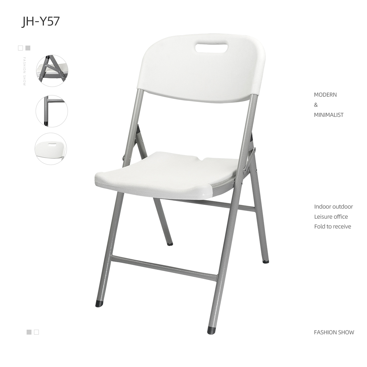 Silla складной большой стул, мебель, подушка для сада, складной пластиковый большой стальной каркас, стиль для улицы, Сверхмощный Белый