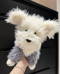 Kawaii Border <span class=keywords><strong>Collie</strong></span> Peluche de animales de granja esponjoso cachorro juguetes de peluche <span class=keywords><strong>perro</strong></span> blanco muñecas suaves pequeño perrito negro diseño personalizado fábrica - Product Image 4