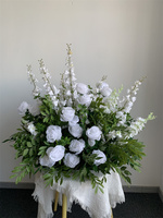 Guirlande de fleurs d'hortensia vert à couches complètes, guirlande de fleurs d'hortensia blanc pur de 1 m, fleurs de centre de table, guirlande florale d'allée, amarante