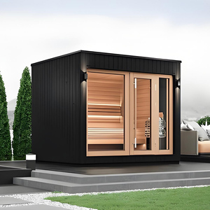 Sauna Finlandesa Tradicional para Exteriores, de Madera de Hemlock, para 3 Personas, con Infrarrojos, Gran Promoción - Product Image 5