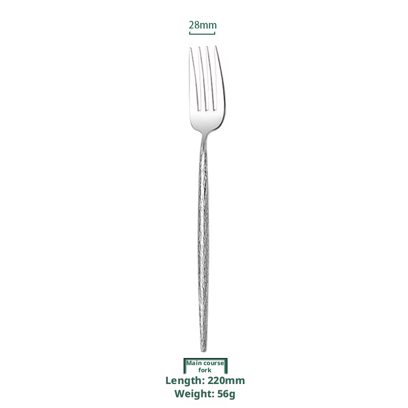 Tenedor de mesa principal plateado