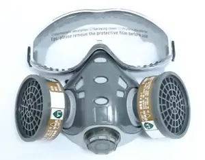 Hot Sale Half Face Gasmaske mit Schutzbrille