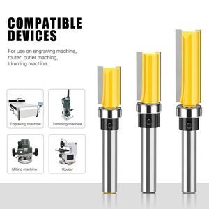 ชุดดอกเราเตอร์งานไม้ 4 ชิ้น ขนาด 8 มม. สำหรับงานตัดแต่ง ขอบตรง และงานแกะสลัก - Product Image 3