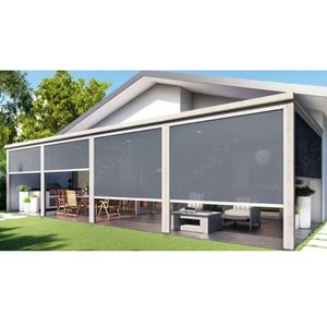 Tùy chỉnh kích thước lớn 12 M chiều rộng cơ giới rèm cuốn cho ngoài trời Zip theo dõi Rèm Shades - Product Image 3