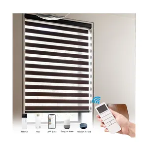 Wholesale Blinds Suppliers Factory Price Blackout Zebra Blinds Auto Solar Panel Window Shades