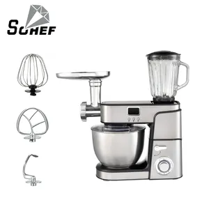 Mixer Berdiri Multifungsi, Alat Dapur Rumah Tangga 1300W 6,5l dengan Mangkuk Stainless Steel