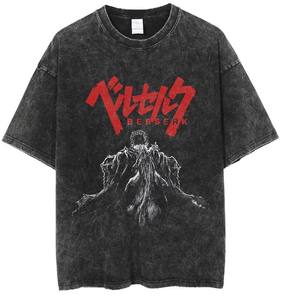 T-shirt à manches courtes surdimensionné rétro américain vintage, lavage intensif, 220g - Product Image 6