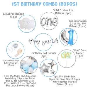 1st Birthday Boy Decorazione <span class=keywords><strong>Set</strong></span> 80Pcs Del Bambino Festa Di <span class=keywords><strong>Compleanno</strong></span> Palloncino Kit Globos Decorazione Del Partito Del Bambino Ragazzo Palloncino - Product Image 5