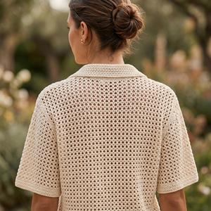 Patrón de Camiseta Polo con Punto en V de Ganchillo OEM ODM, Descarga de <span class=keywords><strong>PDF</strong></span> - Product Image 3