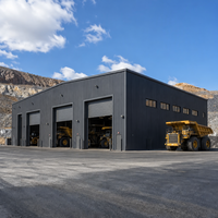 Bâtiment préfabriqué en acier à ossature portique pour entrepôt agricole avec conception à baie large pour stockage de palettes, garantie 5 ans
