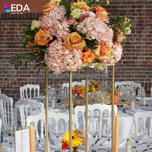 LEDA Luxury High Quality Events Decor Gold Flower <b>Stand</b> Stainless Steel Square Metal <b>Backdrop</b> for Wedding - Product Image 2