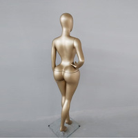 Mannequin Femme Doré Moderne Grand Format pour Vitrine de Vêtements