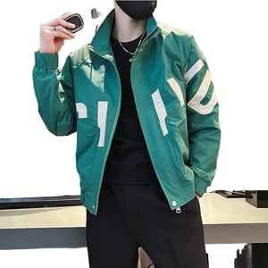 Chaqueta Bomber de Invierno para Hombre, a la Moda, Cortavientos, con Cuello Alto y Colores Contrastantes - Product Image 4