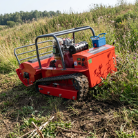Tondeuse à gazon à chenilles en caoutchouc conforme EPA pour l'Amérique du Nord, coupe-herbe à fléaux pour pentes raides, largeur de coupe haute efficacité 80 cm